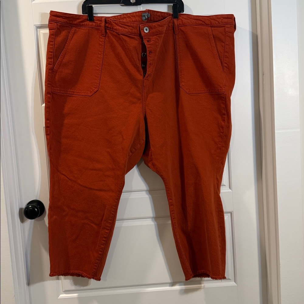 TORRID Feel The Fit Women's Burnt Orange Button Fly Jeans. Size 28S